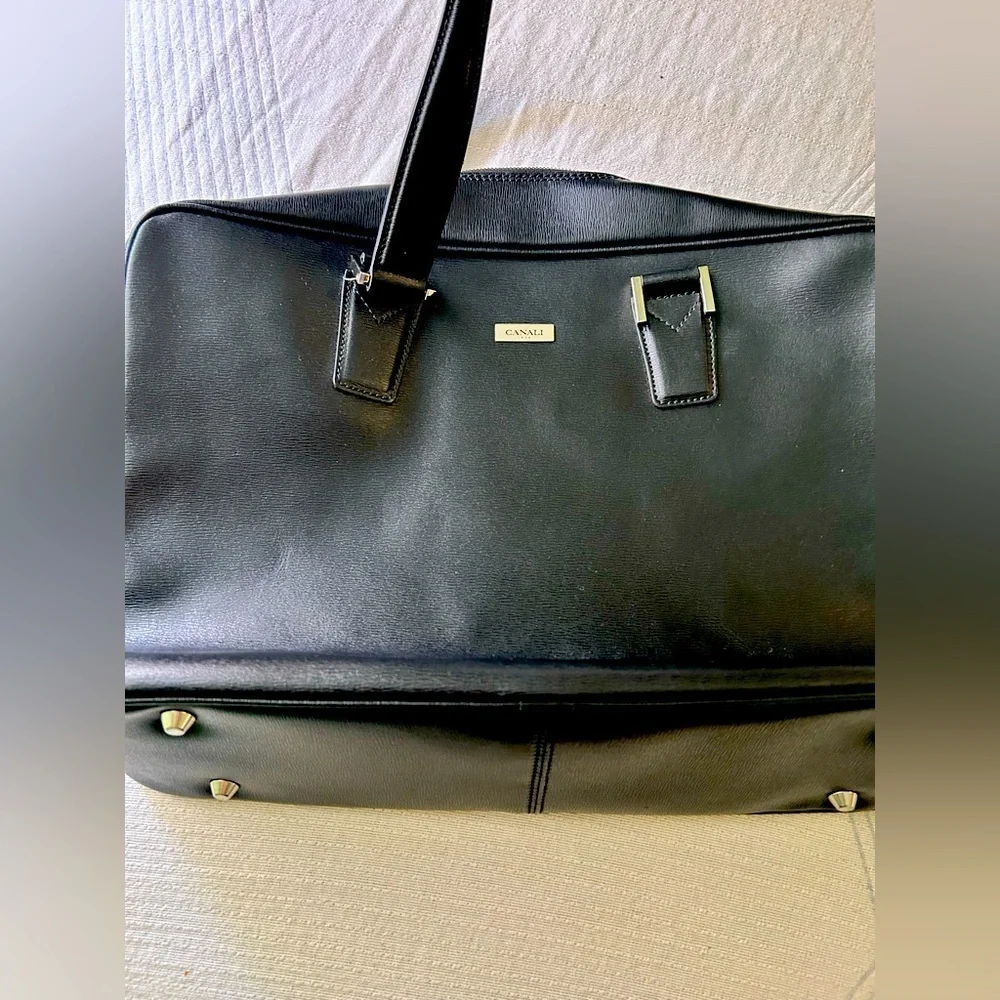 CANALI Saffiano Leather Briefcase new